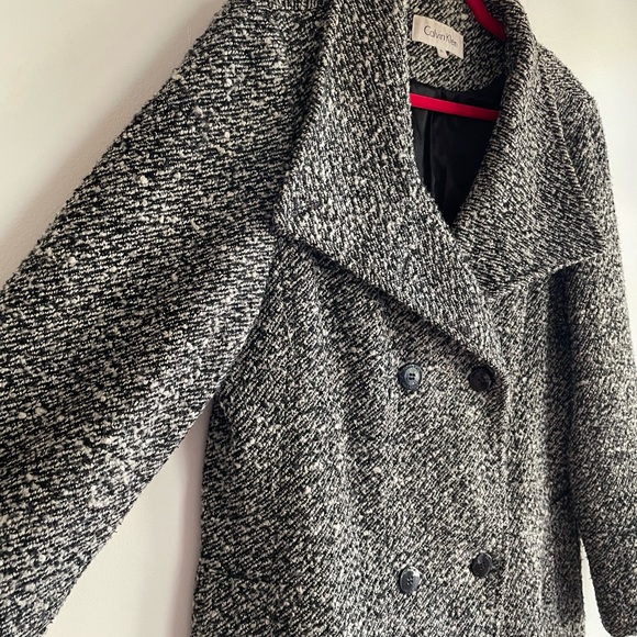 Calvin Klein Women’s Tweed Coat Size XL - Picture 2 of 7